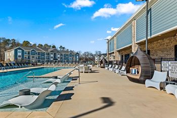 Pool side seating area